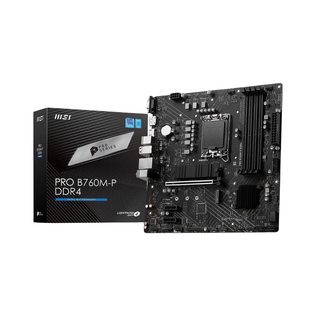 MSI PRO B760M‑P Motherboard – Intel LGA 1700, B760 Chipset, DDR5/DDR4 Support, mATX