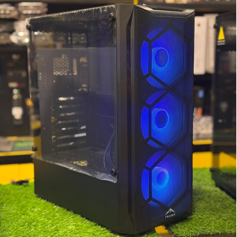 Frozer Nova Micro-ATX Gaming Case – Front Mesh, 3 RGB Fans, Stylish Compact Design