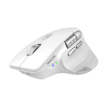 Royche RX-900S White Wireless Gaming Mouse – Dual Mode 2.4G & Bluetooth Connectivity