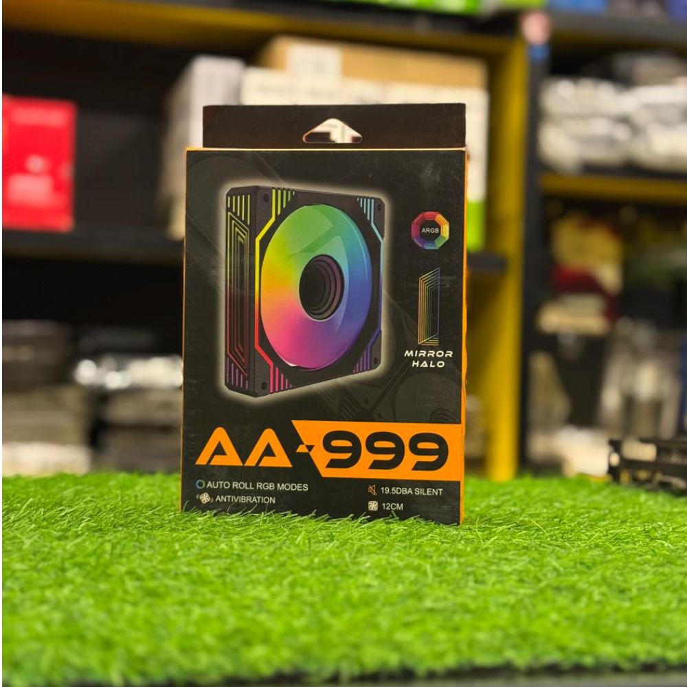 AA-Tiger AA-999 Black 6-Pin ARGB Infinity Fans – High Airflow, Silent Cooling & Dual-Ring Lighting