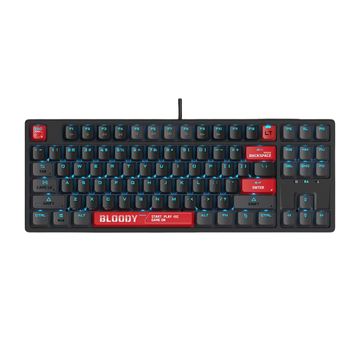Bloody AT87 Alpha Optical TKL Mechanical Gaming Keyboard Bloody Red – Tenkeyless, Optical Red Switch, RGB Backlit, US Layout