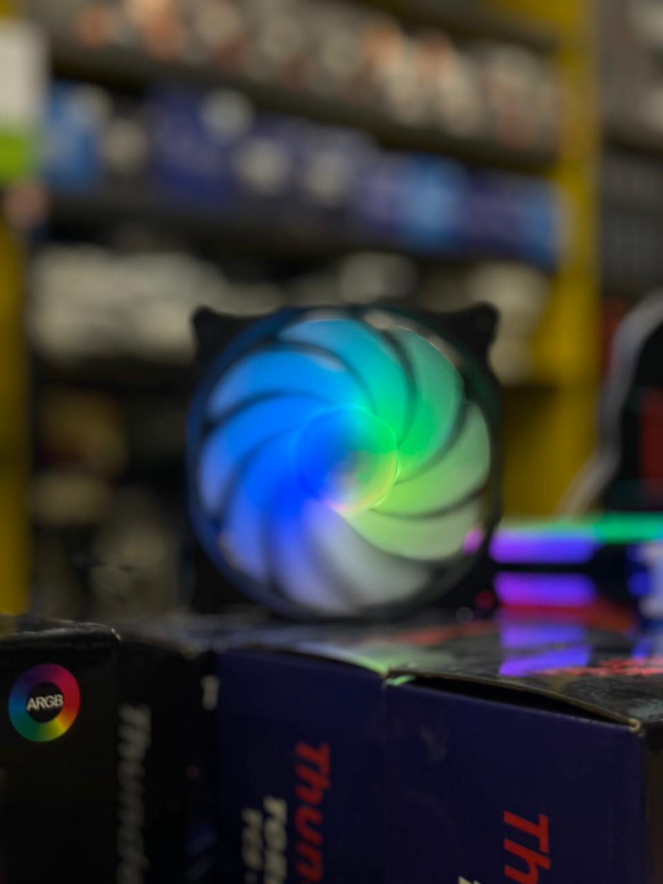 Thunder Tornado Black ARGB Fan Kit – 3-Pack with ARGB Chain Connector, PWM Control & 3-Pin ARGB Sync