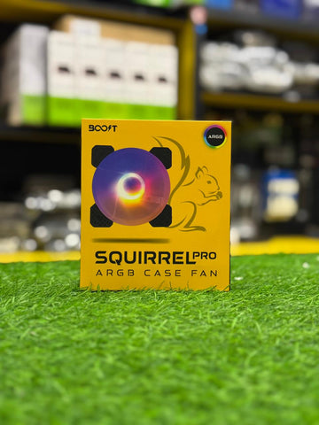 BOOST Squirrel Pro ARGB White–Black Mix Fans – PWM + ARGB Chain System | High Airflow Dual-Tone Cooling Fans