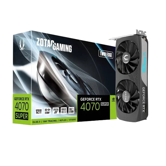 ZOTAC GeForce RTX 4070 Super Twin Edge 12GB GDDR6X New Graphics Card | Best Price in Pakistan