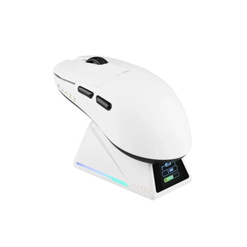 AJAZZ AJ179 Dual-Mode Wireless Gaming Mouse White – PAW3395 Sensor, 26,000 DPI, 58g Lightweight Ergonomic Design