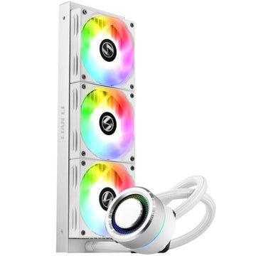 LIAN LI Galahad 360 White – 360mm RGB Liquid CPU Cooler, High-Performance Water Cooling, GA-360