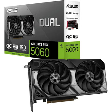 Asus Dual GeForce RTX 5060 OC Edition 8GB GDDR7 Graphics Card | DLSS 3.5 | Ray Tracing | Dual Fan Axial-Tech Cooling | PCIe 4.0 GPU