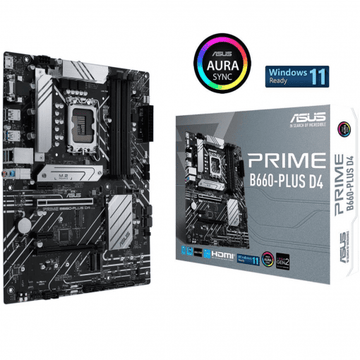 ASUS PRIME B660-PLUS D4 LGA 1700 Intel 12th Gen ATX Motherboard | High-Performance Gaming & Productivity Board