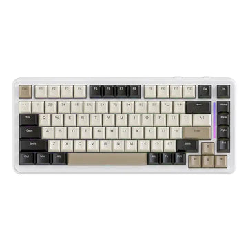 Attack Shark M86 Wireless Mechanical Keyboard Cheese White – 75% Layout, Hot-Swappable Pre-Lubed Linear Switches, RGB, Tri-Mode BT5.0/2.4G/USB-C