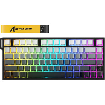 Attack Shark R82 HE Rapid Trigger Wired Mechanical Gaming Keyboard – TKL, Hall Effect Magnetic Switches, 8KHz Polling, 0.005mm RT Accuracy, NKRO – Gradient Black
