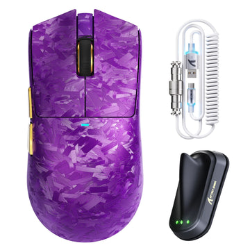 Attack Shark X11 Ultra 8K Wireless Gaming Mouse – PAW3950 MAX, 42,000 DPI, 59g Superlight, 8K Polling, 100M Clicks – Purple