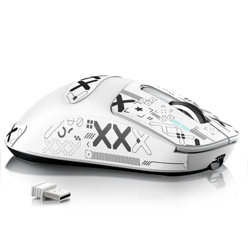 Attack Shark X3Max Wireless Gaming Mouse White – PAW3950 Sensor, 42K DPI, 49g Ultra-Light, Tri-Mode BT5.2/2.4G/Wired