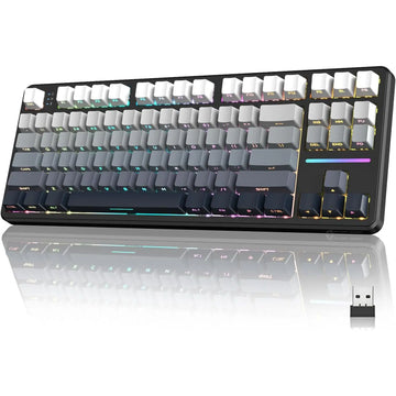 Attack Shark X87 Wireless Mechanical Keyboard Moon Night – 75% TKL, Hot-Swappable Pre-Lubed Strawberry Switches, Gasket-Mounted, RGB, Tri-Mode USB-C/2.4G/BT