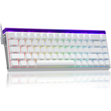 AULA HERO68 Black King Magnetic Switch Wireless Gaming Keyboard – 65% Layout, White Keycaps, Mechanical RGB
