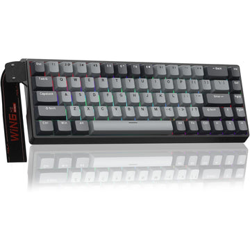 AULA WIN68 HE Pro Wireless Mechanical Gaming Keyboard – Meteor Magnetic Switch, Hall Effect, RGB, Light Gray + Dark Gray