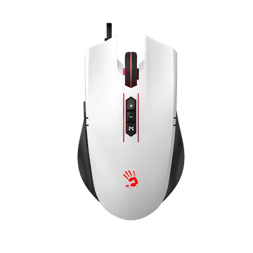 BLOODY ES7 RGB Esports Gaming Mouse Panda White – PixArt Optical Sensor, 6000 CPI, 1000Hz Report Rate, 256KB Onboard Memory