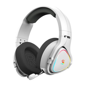 Bloody MR710 All-in-One RGB Gaming Headset – White, 2.4GHz Wireless, Bluetooth 5.3 & USB Wired