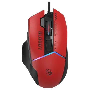 Bloody W95 Ultra Extra Fire RGB Wired Gaming Mouse – Sports Red, High-Performance Optical Sensor, Ultra-Core Support