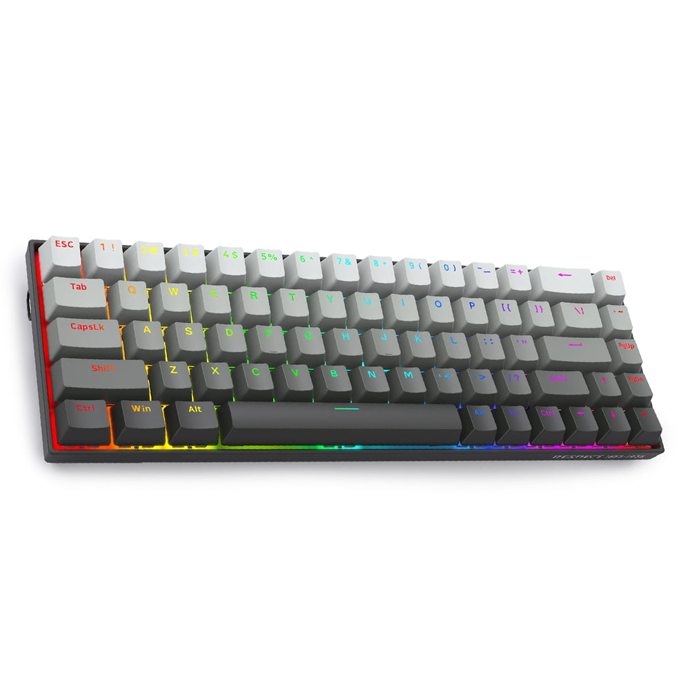E-YOOSO HZ68 8000hz Magnetic Switch Gaming Keyboard -Grey Fade – 68-Key RGB, Adjustable Actuation