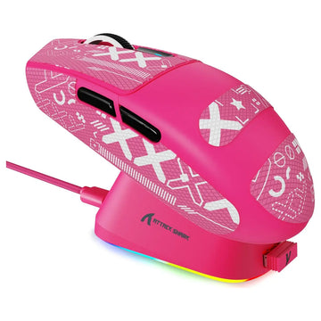 ATTACK SHARK G3PRO Wireless Gaming Mouse – Red, PAW3311 Sensor, 25K DPI, Tri-Mode, RGB Charging Dock, 1000Hz Polling Rate