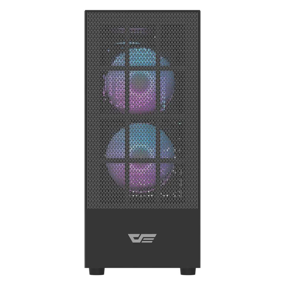 DarkFlash A290 ARGB Mid-Tower ATX Gaming Case – Black, ARGB Fans, High Airflow Design