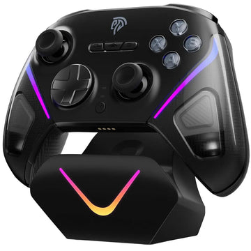 EasySMX D10 Black Wireless Gaming Controller for PC, Switch, Android & iOS | TMR Anti-Drift Joysticks, Dual Triggers & Smart Charging Dock