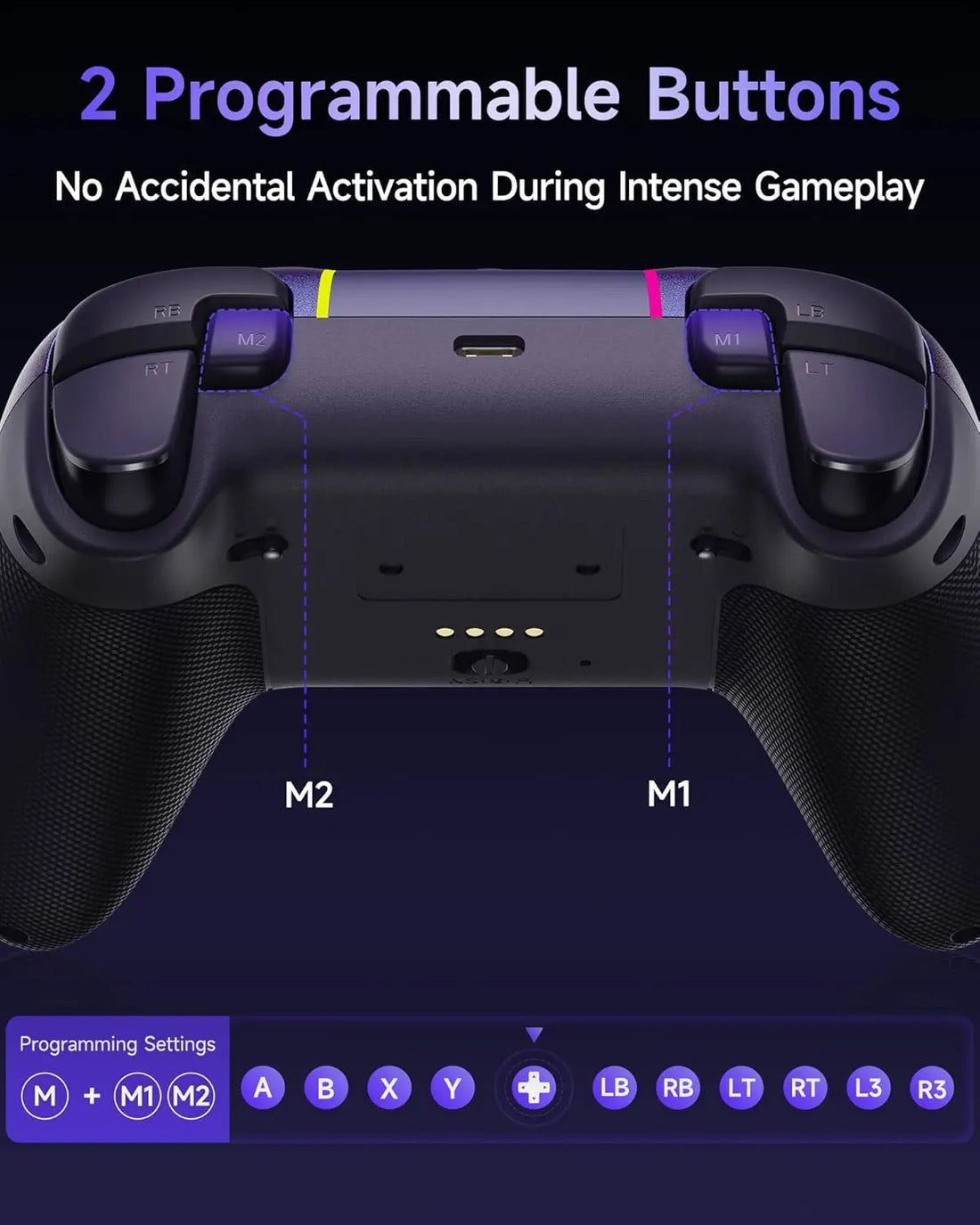 EasySMX X05 Pro Wireless Controller Aurora Purple | Multi-Platform Bluetooth Gamepad for PC, Android, iOS, Nintendo Switch & Steam | Dual Vibration | RGB Lighting | Ergonomic Design | Best Wireless Controller in Pakistan – Daddu Charger Gaming Store