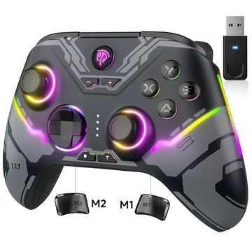 EasySMX X15 Black – RGB Tri-Mode Wireless Controller with Hall Effect Sensors