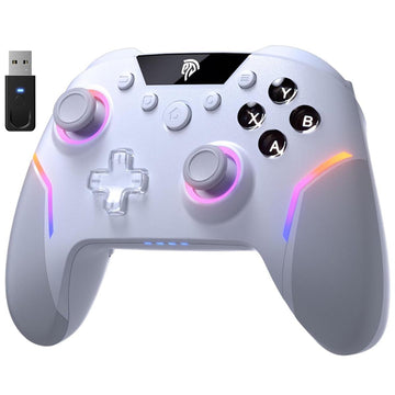EasySMX X20 Wireless Gaming Controller with RGB Backlit, 2-Stage Hall Effect Stick, 1000Hz Polling Rate, 6-Axis Gyro