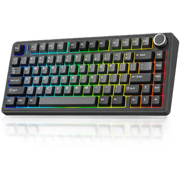 AULA F75 Wireless Mechanical Gaming Keyboard – 75% Gasket Mount, Hot-Swappable, RGB, 2.4GHz, Bluetooth 5.0, USB-C