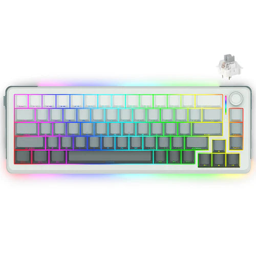 E-YOOSO Z68 Grey Moonlight Mechanical Gaming Keyboard Price in Pakistan | Hot-Swappable RGB Keyboard | PBT Keycaps | 68 Keys