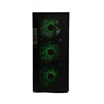 GFury Edge GF-2200 Mid-Tower ATX Gaming Case Black – Tempered Glass, 3x ARGB Fans, ATX Support