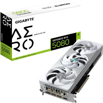 Gigabyte GeForce RTX 5080 AERO OC SFF 16G Graphics Card – 16GB GDDR7, 256-bit, Windforce Cooling, High-Performance Gaming GPU