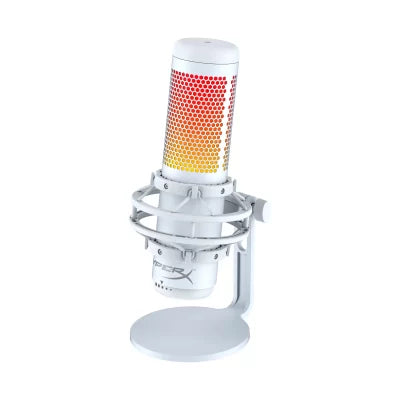 HyperX QuadCast S White RGB USB Gaming Microphone – Professional Streaming Mic for PC/Mac (Open Box New)