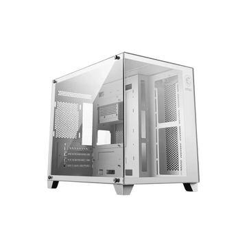 MSI PANO M100L – White Panoramic Mid-Tower Gaming Case (No Fans)