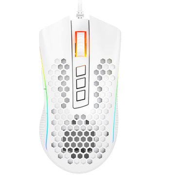 Redragon M988W Storm Elite – RGB Honeycomb Gaming Mouse (White)