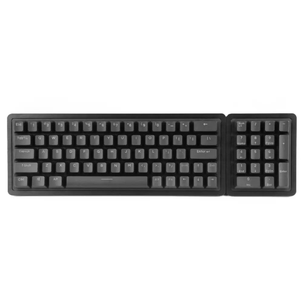 Mountain Everest 60 Compact RGB Mechanical Keyboard, 64-Key Layout, Aluminum Frame, Hot-Swappable, NKRO, PBT Double-Shot Keycaps, USB-C – Midnight Black/Gateron Milky Yellow Switch (Everest 60 Numpad Bundled)