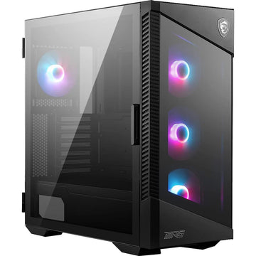 MSI MPG VELOX 100R – Black ARGB Mid-Tower Gaming Case with 4 Fans