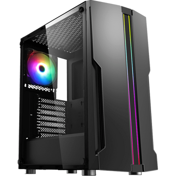 MSI MAG Laevatein 100L RGB Mid-Tower ATX Gaming Case – Premium Airflow, Tempered Glass, Pre-Installed RGB Fans