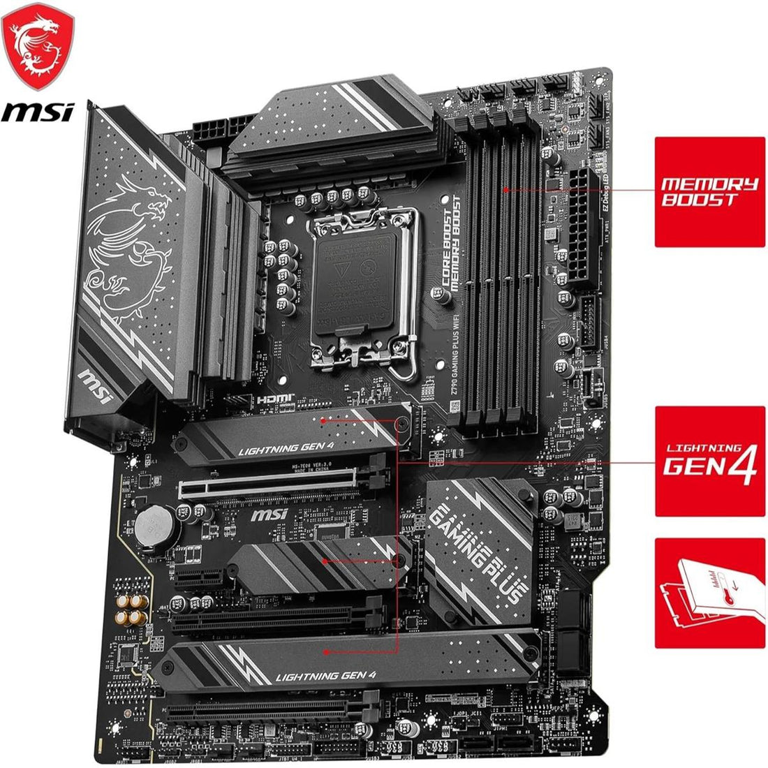 MSI Z790 Gaming Plus WiFi Motherboard – DDR5, LGA1700, PCIe 5.0, WiFi 6E | Best Price in Pakistan | Daddu Charger Gaming Store