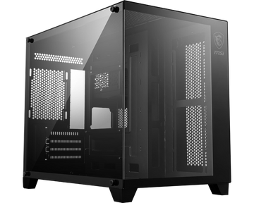 MSI PANO M100L – Black Panoramic Mid-Tower Gaming Case (No Fans)