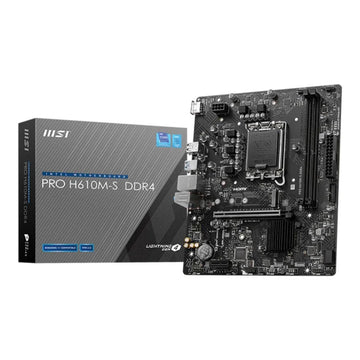 MSI PRO H610M‑S DDR4 Motherboard – LGA 1700, Intel 12th/13th/14th Gen, DDR4‑3200, PCIe 4.0