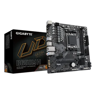 Gigabyte B650M H Motherboard New – AMD AM5, DDR5, Micro-ATX, PCIe 4.0, 2 RAM Slots