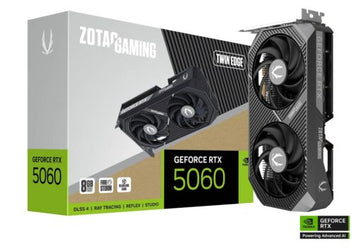 ZOTAC Gaming GeForce RTX 5060 Twin Edge 8GB GDDR6 Graphics Card | IceStorm 2.0 Cooling | DLSS 3.5 | Ray Tracing | Compact Dual Fan GPU