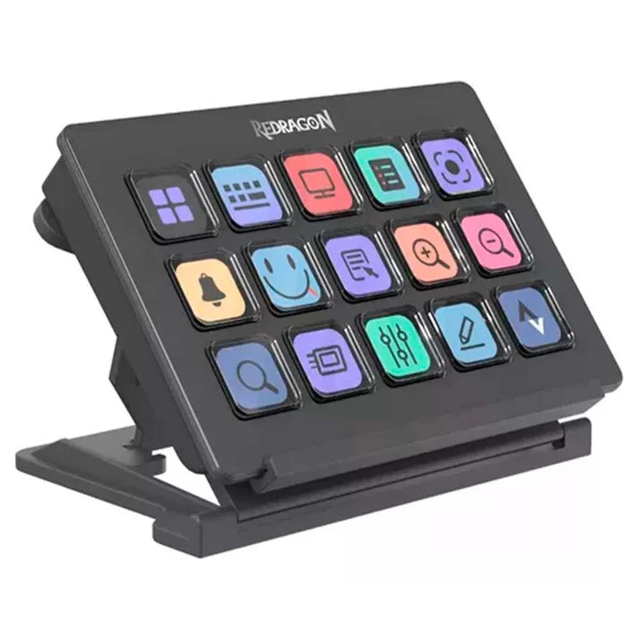 Redragon SS-550 Streamcraft 15 Customized LED Keys – Professional Streaming Control Deck in Pakistan | Daddu Charger Gaming Store
