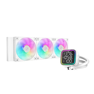 DeepCool LD360 White 5th Gen Pump 3400RPM Liquid Cooler Price in Pakistan | ARGB Gradient Halo Mirror Edition