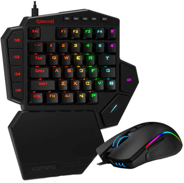 Redragon K585RGB-BA Combo – One-Handed Keypad + M721 RGB Gaming Mouse