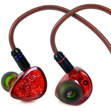 Tangzu Wan'er S.G II Red Lion In-Ear Monitor (IEM) – HiFi Wired Gaming Earphones, 3.5mm with Microphone, Silicone Organizer