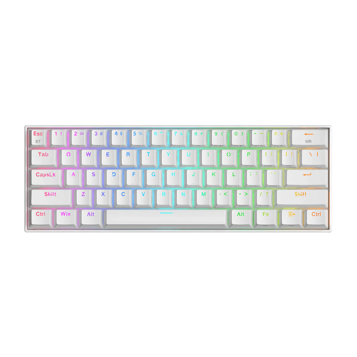 Redragon Draconic Pro – White Wired Keyboard with Red Switches