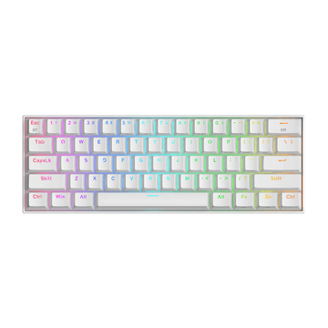 Redragon Draconic Pro – White Wired Keyboard with Red Switches